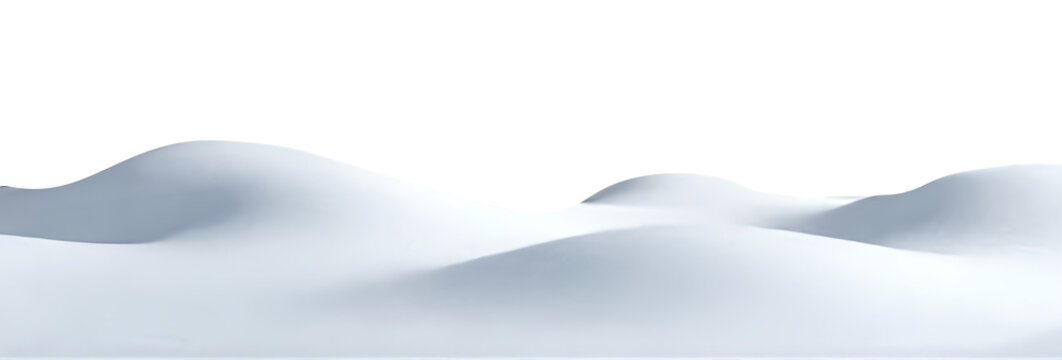 PNG White Fluffy Snow Surface with Smooth Frost Edges