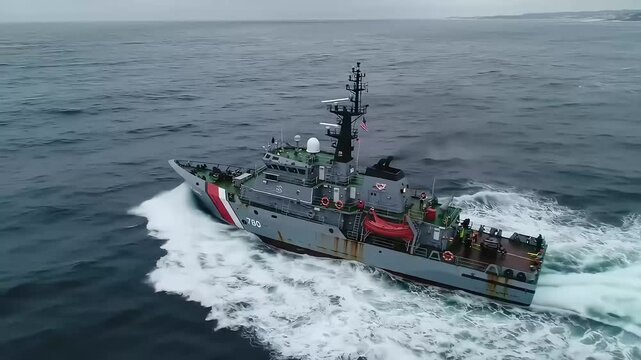 US Coast Guard Cutter Valiant at Sea
