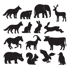 Animal silhouette vector pack