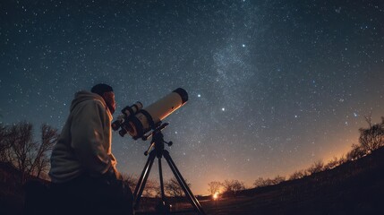 Stargazing Under the Night Sky