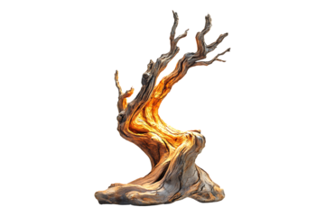 The Enchanting Dance of Wood and Light high quality realistic image