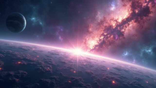 Universe space abstract animation	
