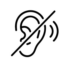 Accessible Living vector icon symbolizing hearing impairment  