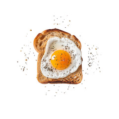 Sunny-side-up egg on toasted bread