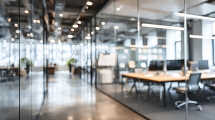 Blurred modern office interior