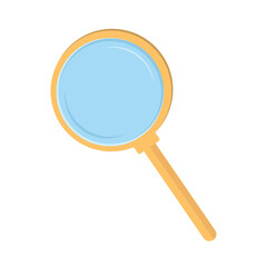 Magnifying glass icon on white background. Search, study information. Magnifying glass.