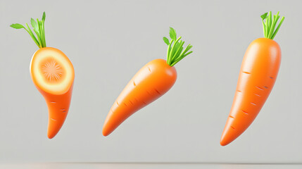 Cartoon HD cute yellow carrot
