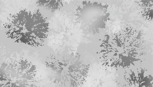 Black and White Floral Brush Stroke Pattern