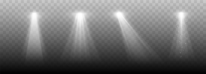 Naklejka premium Spotlights. Stage lighting vector design