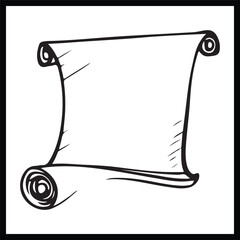 blank scroll paper with ribbon