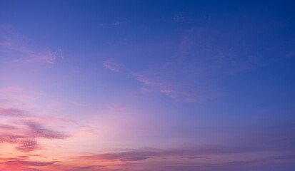 Majestic purple sunrise sky background with soft gentle colorful cloud
