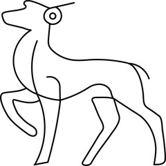 Vector silhouette illustration of a horse for logo design