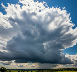 landscape with clouds and sky
