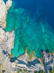 Aerial View of RT Veslo Camp and Rocky Beach