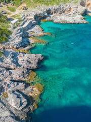 Aerial View of RT Veslo Camp and Rocky Beach