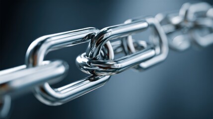 Obraz premium Close-up of metallic chain links