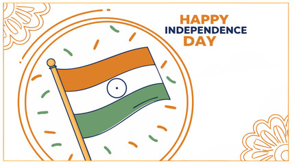 Cheerful independence day flag illustration graphic design background