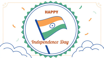 Fototapeta premium Illustration of flag for independence day celebration and patriotism