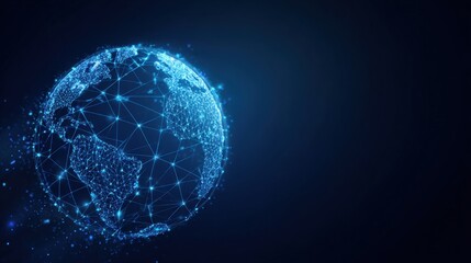 Global Network Connection World Map