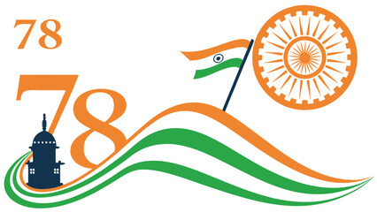 Indian independence anniversary graphic design