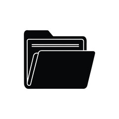 Vector art of an open folder for organizing documents