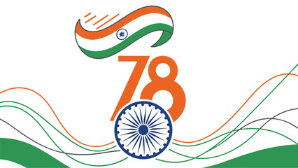 Obraz premium Indian independence day celebration graphic