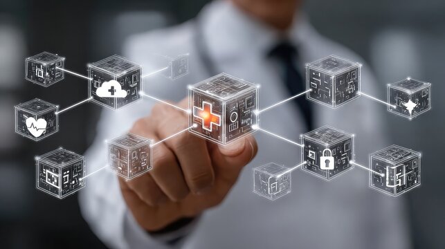 Digital healthcare network systems provide cloud-based data storage, secure communication, and interoperability between providers enhancing care coordination and information sharing.