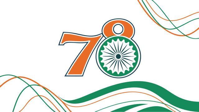Indian flag commemorative graphic design