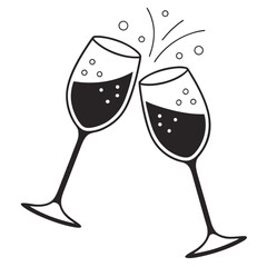 two glasses of champagne