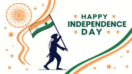 Indian flag independence day illustration