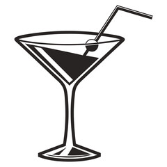 cocktail glass with cocktail
