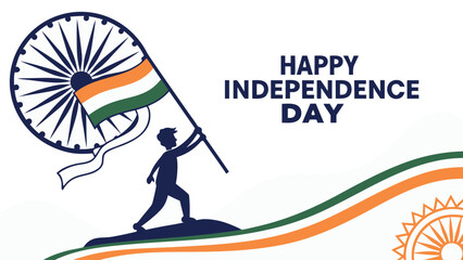 Fototapeta premium Indian independence day celebration graphic