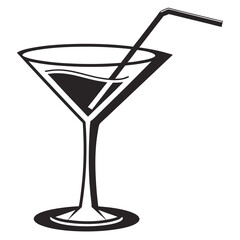 cocktail glass with cocktail