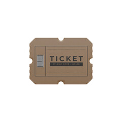 3d Rendered of a Ticket Illustration or Icon