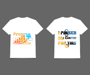 T-shirt  in white, and black  of realistic shirt with short sleeves. template with empty space for design