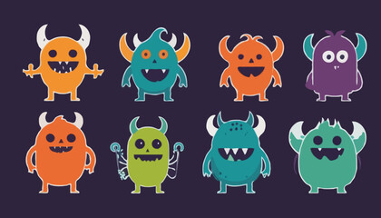Bold Halloween Monsters for Festive Seasonal Graphics
