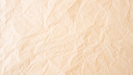 Obraz premium Crumpled Light Brown Paper Background with Organic Wrinkles and Soft Shadows