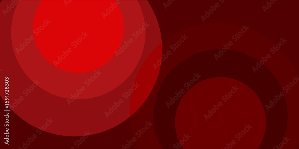 Poster circular abstract red background. featuring dynamic shapes composition red gradient background, perf