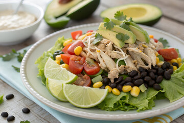 salad with feta cheese and chicken 