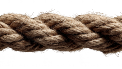Close-up of a thick, braided rope