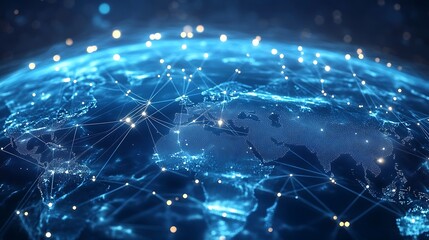 Visualizing Global Network Connections Linking Continents in a Digital World