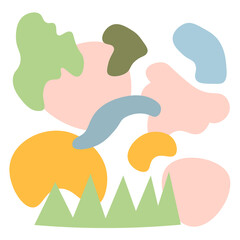 Nature Collage Abstract – Earthy Landscape Cutouts