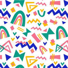 Modern Abstract Color Shapes pattern background illustration