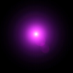 A radiant burst of amethyst light ignites the darkness like a supernova evoking wonder and mystery against a stark