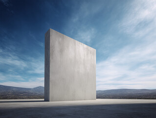 A giant Concrete wall in a hill area, Great Wall, Concrete wall