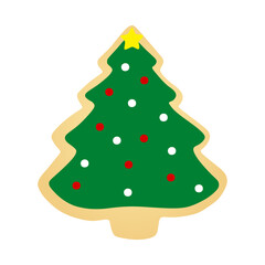 christmas tree cookie vector
