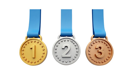 gold silver and bronze medals,First, Second, and Third Place Medals – Realistic Vector Design
