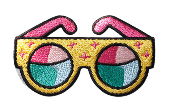 Embroidered Eyewear With Colorful Lenses embroidered patch