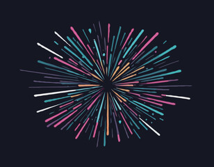 Transparent Fireworks Element. Sparkles Star. Radiance flash rays