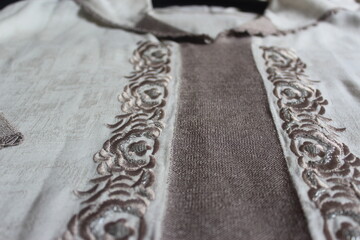 Moroccan jellaba Embroidery Details. women clothing.